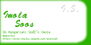imola soos business card